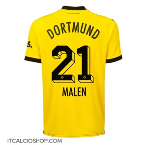 Borussia Dortmund Donyell Malen #21 Prima Maglia 2023-24 Manica Corta